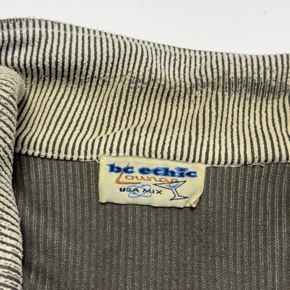 Vintage BC Ethic Lounge Shirt Men’s 2XL 26.5x29.5 Long Sleeve Corduroy Shacket - Picture 14 of 16